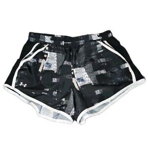 Under Armour Women's Inseam 3" Printed Running Shorts, Black, Size Small